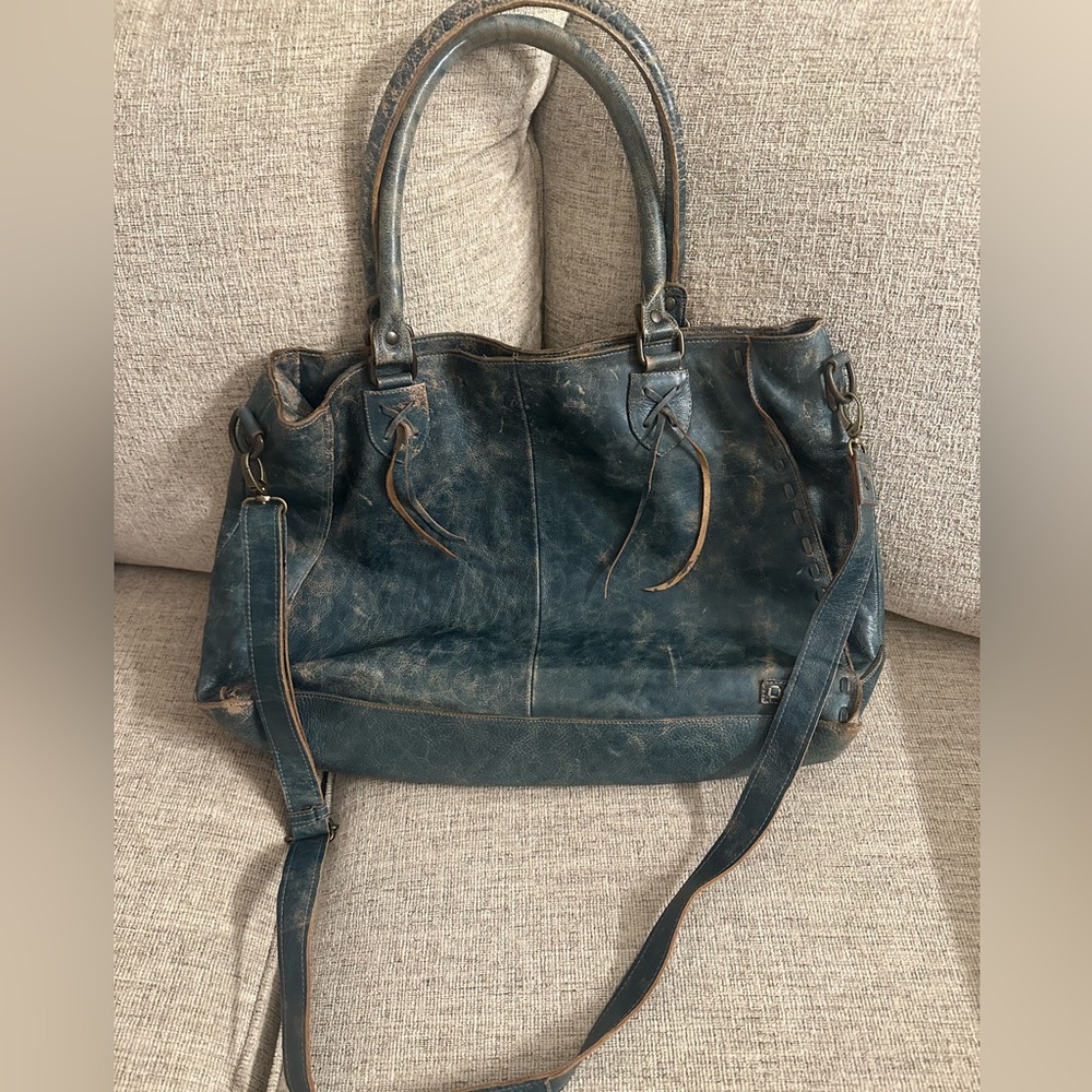 Bed Stu Teal Leather Tote